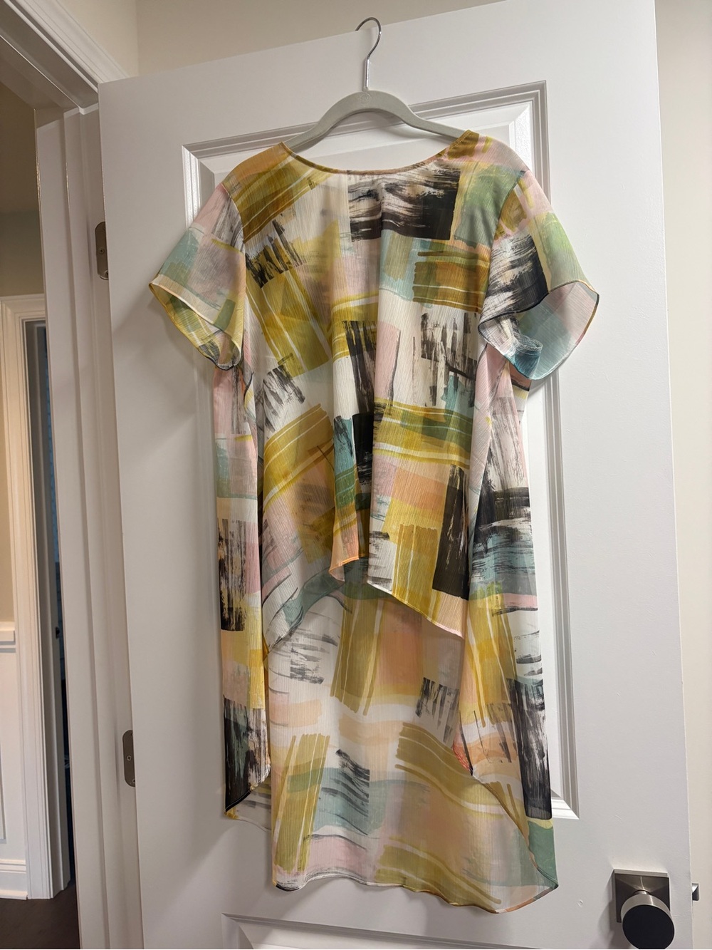 Pastel Abstract Brushstroke High-Low Tunic
